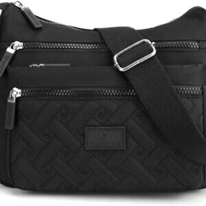 Women's Nylon Waterproof Crossbody Bag Multi-Pocket Shoulder Purse
